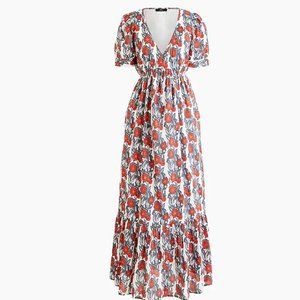 J. Crew V-neck maxi dress in poppy print